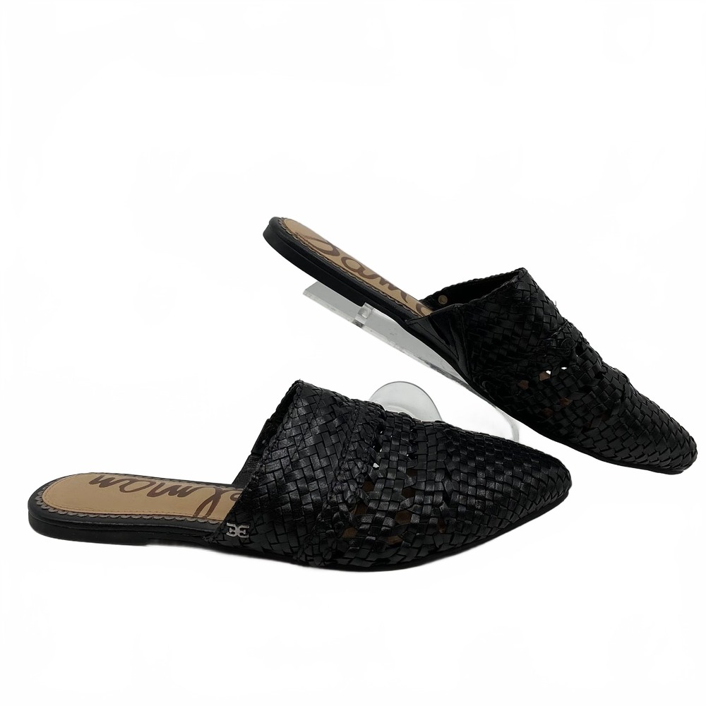 Sam Edelman Black Woven Leather Mules | Women’s Size 8